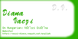 diana vaczi business card